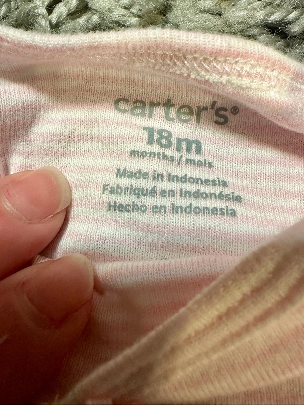 Carter's Pink and White Polka Dot Footed One-Piece